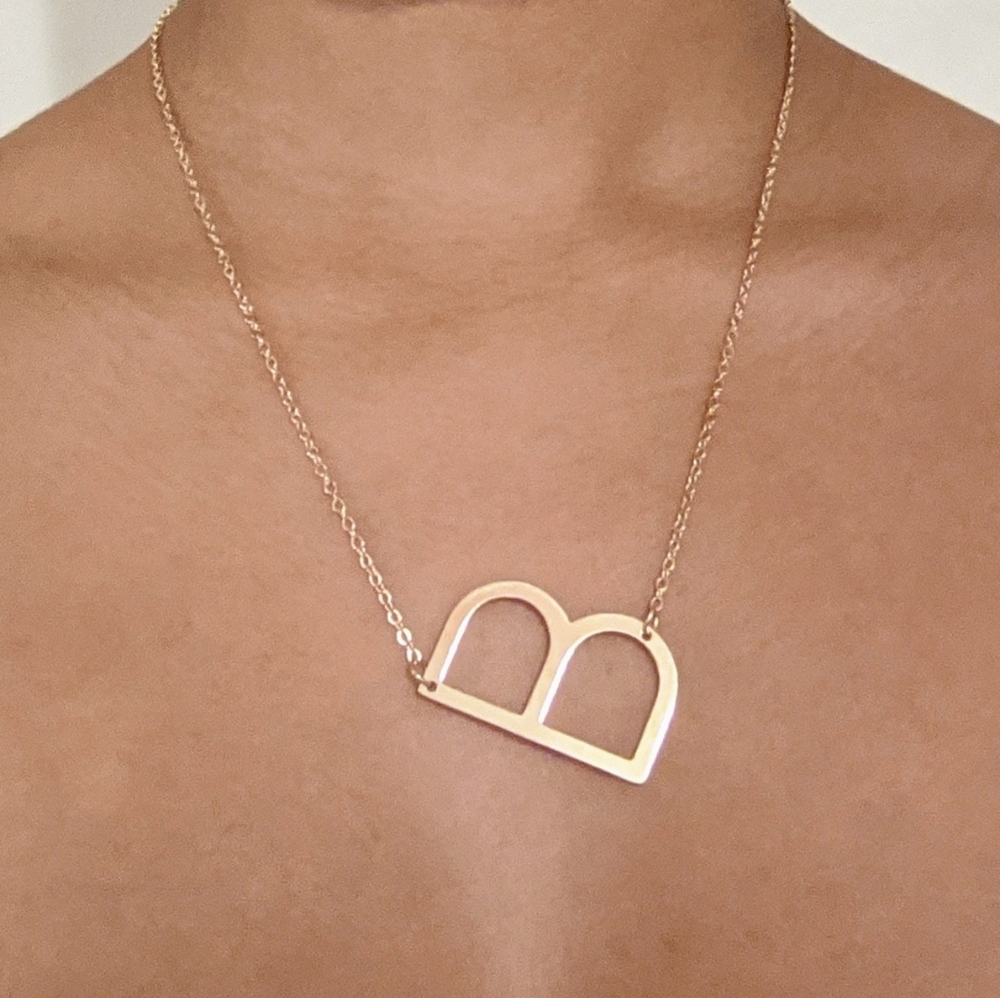 Initial Necklace Letter B